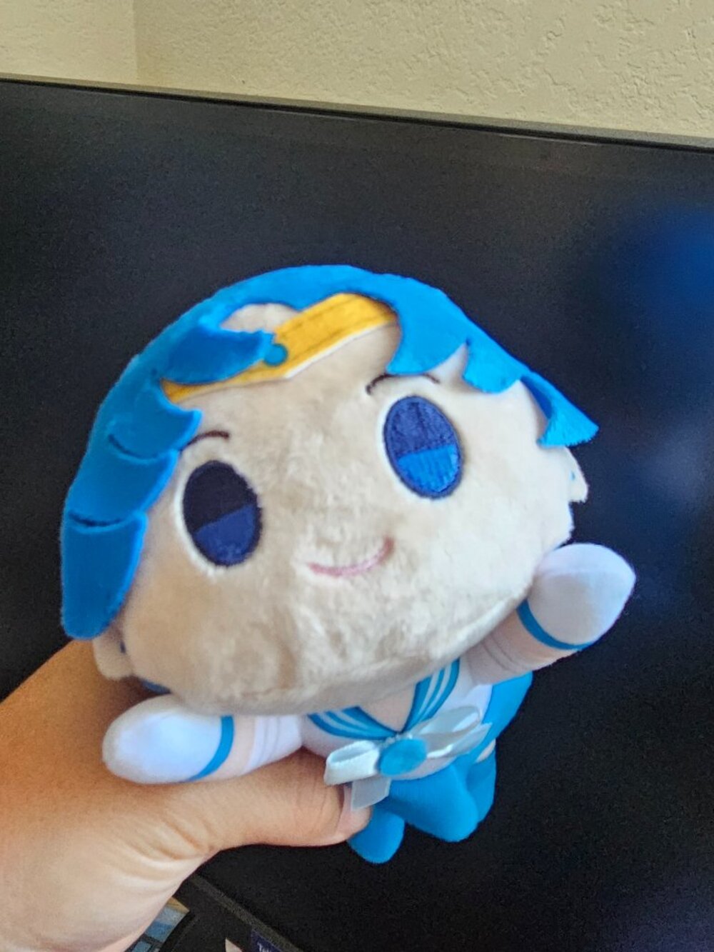 Sailor Moon Laying Down 6.5” Small Plush - Sailor Mercury Round1 Exclusive NWT
